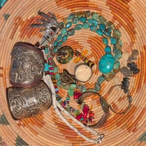 Turquoise and Silver Jewelry Set